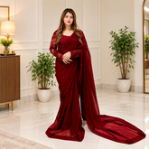 Maroon organza Sapphire Signature Saree (Ready to Wear)