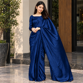Royal Blue Amethyst Silk Saree (Ready to Wear)