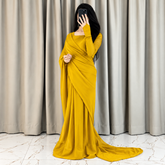 Yellow Majestic Saree Chiffon Saree (Ready to Wear)