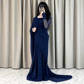 Blue Majestic Saree Chiffon Saree (Ready to Wear)