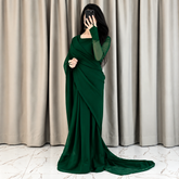 Green Majestic Saree Chiffon Saree (Ready to Wear)