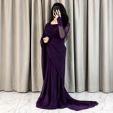 Purple Majestic Saree Chiffon Saree (Ready to Wear)