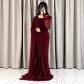 Maroon Majestic Saree Chiffon Saree (Ready to Wear)